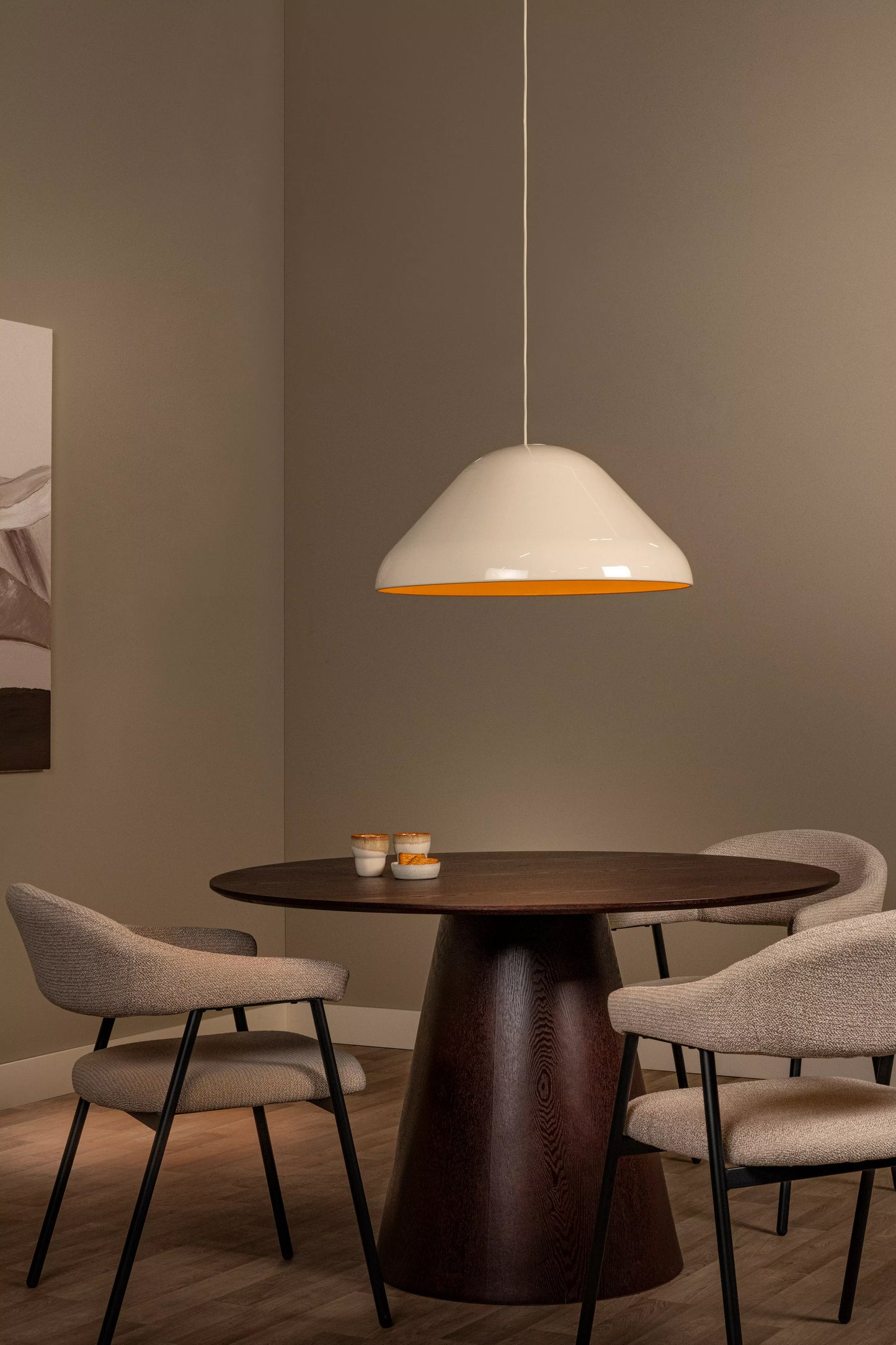 Lucide ANDRES - Pendant light - Ø 56 cm - 1xE27 - Cream | Vibes