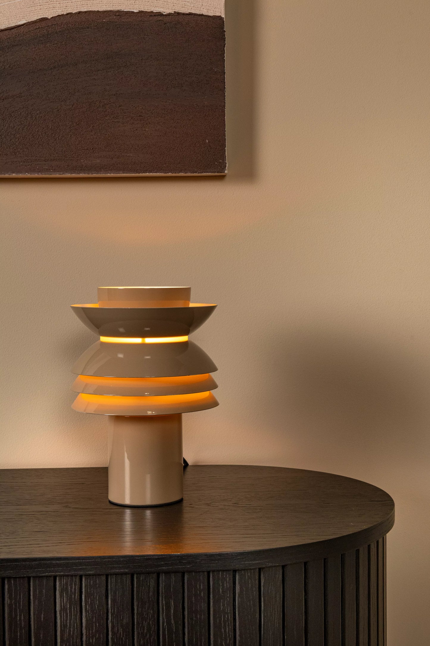 Lucide YINDRA - Table lamp - Ø 17,5 cm - 1xE27 - Taupe | Vibes