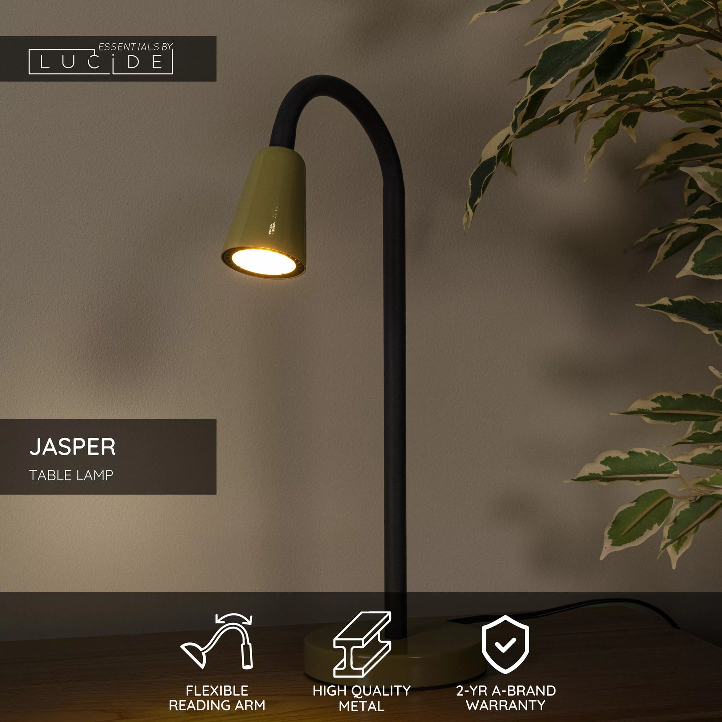 Lucide JASPER - Table lamp - 1xGU10 - Green | Essential