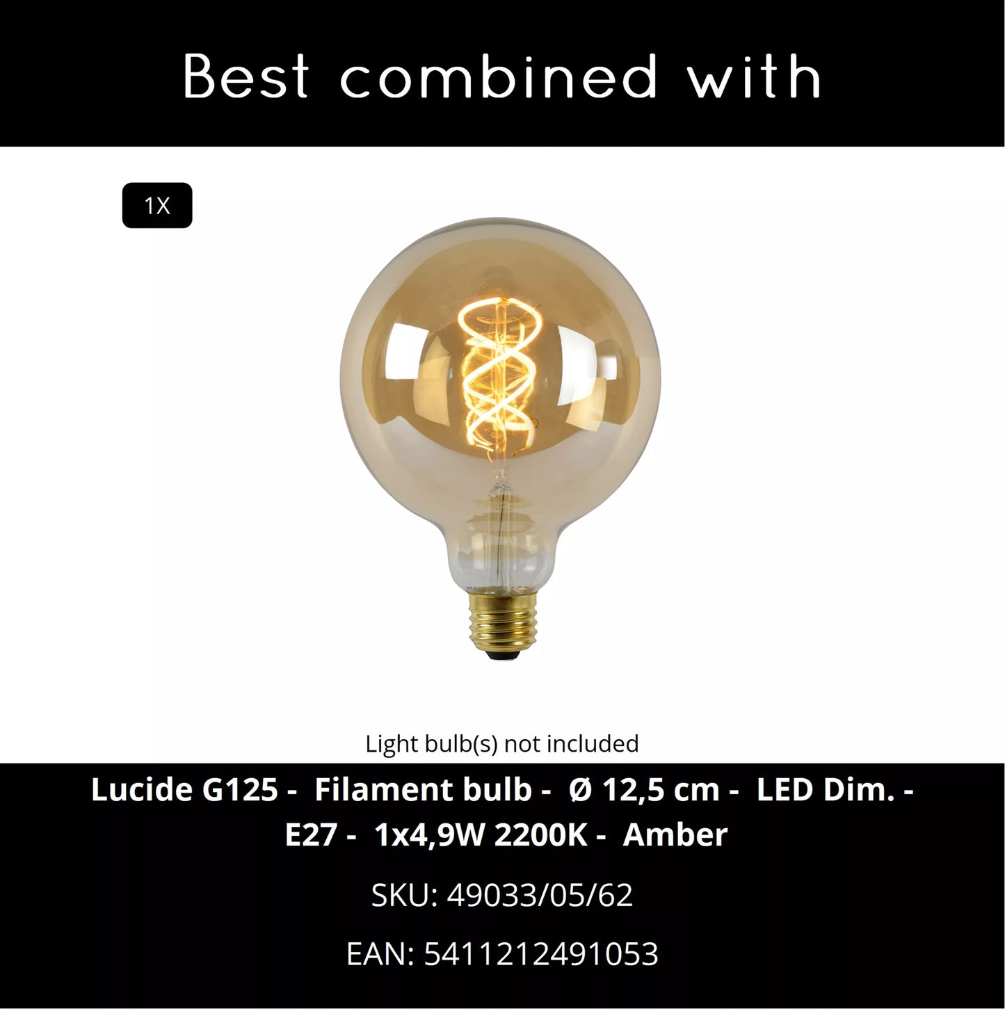 Lucide ANDRES - Floor lamp - 1xE27 - Cream | Vibes