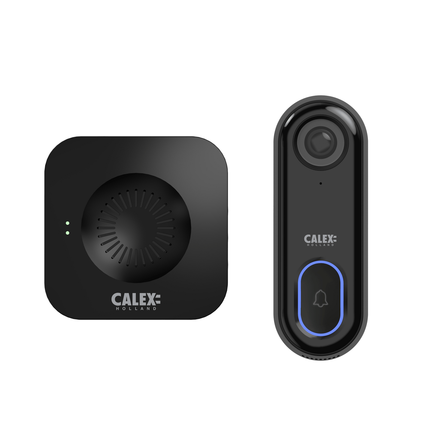 Calex Smart Doorbell with Camera - Full HD - Incl. Chime/Gong - Black