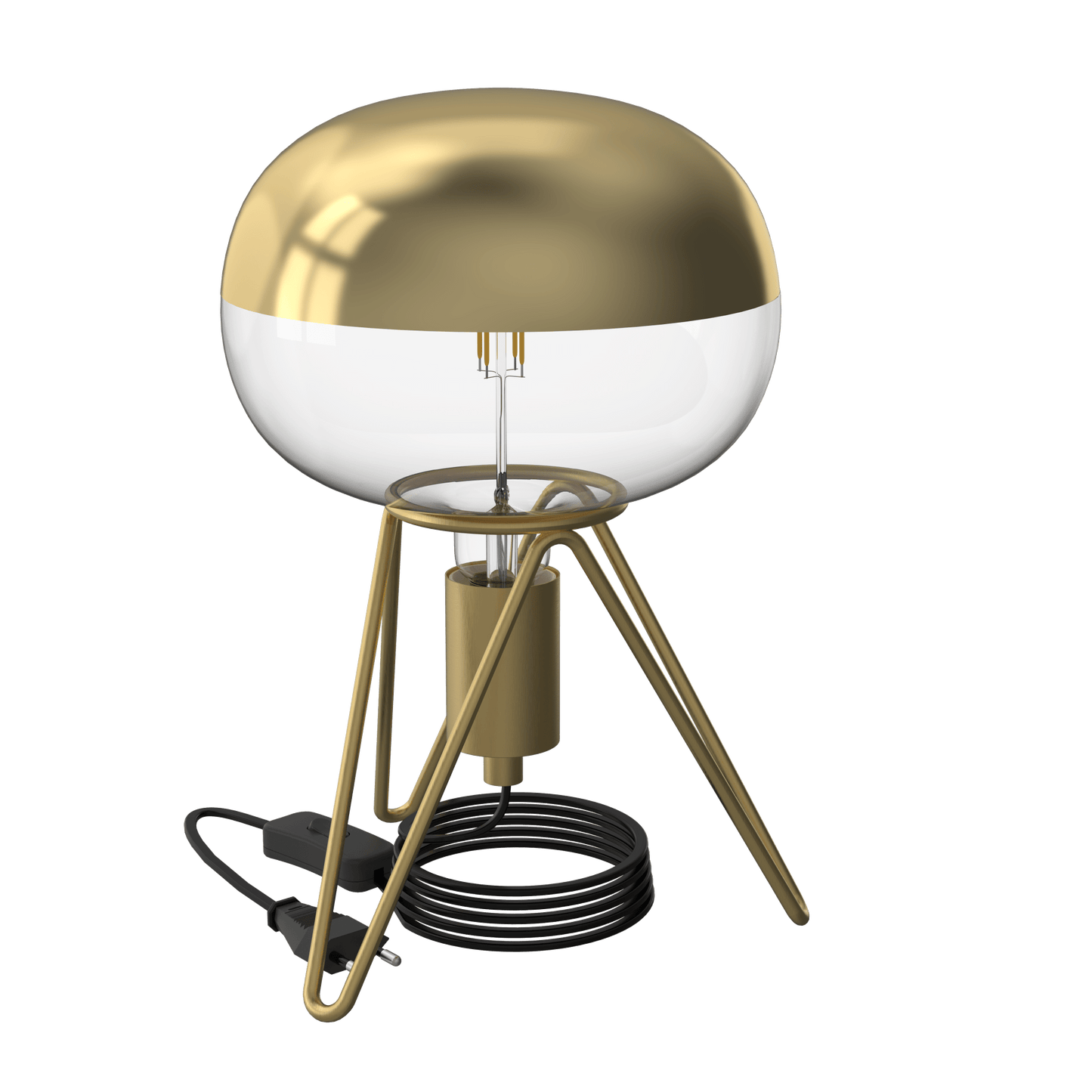 Calex Table Fixture Tripod - E27 - Gold