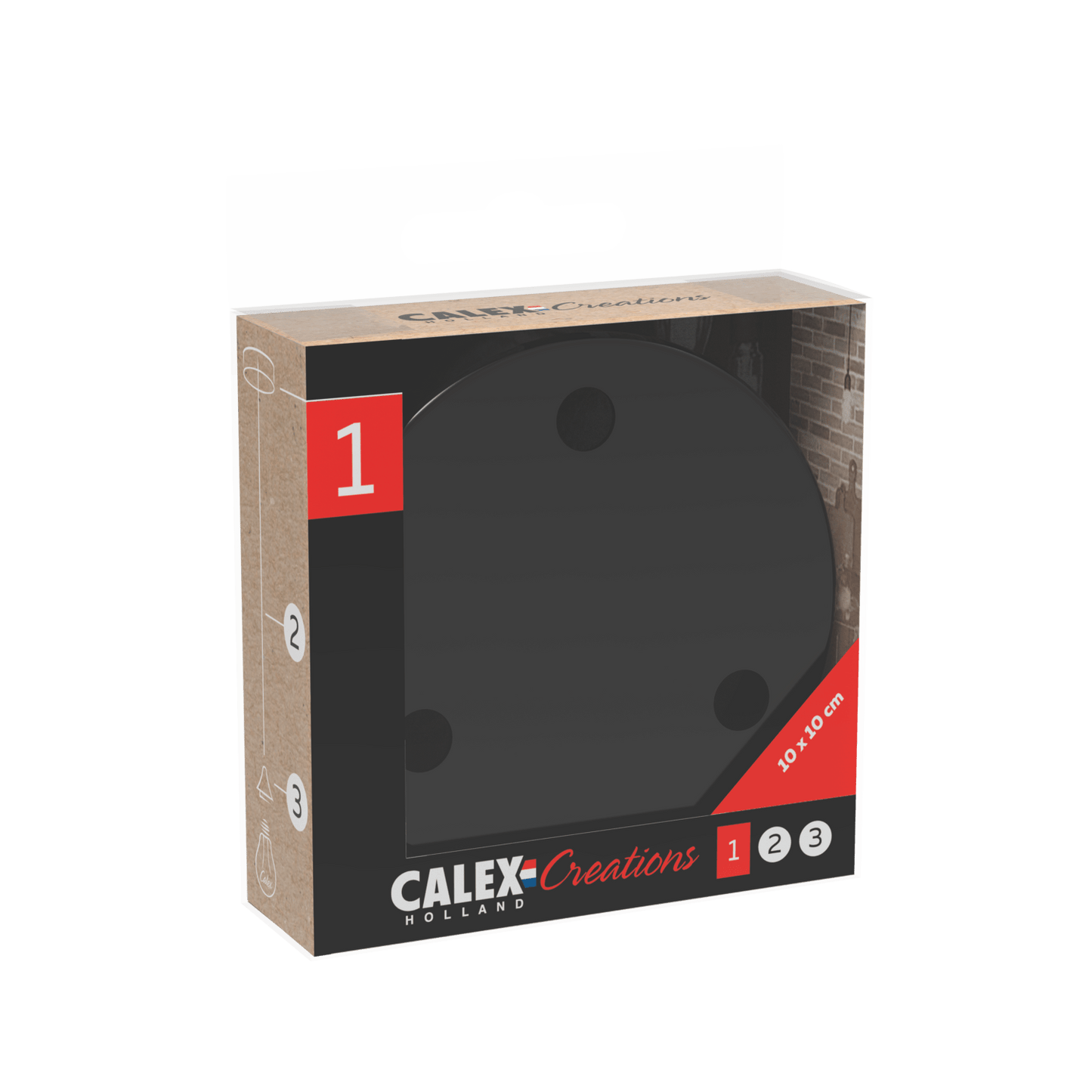 Calex Creations Ceiling plate - Black - 3 holes