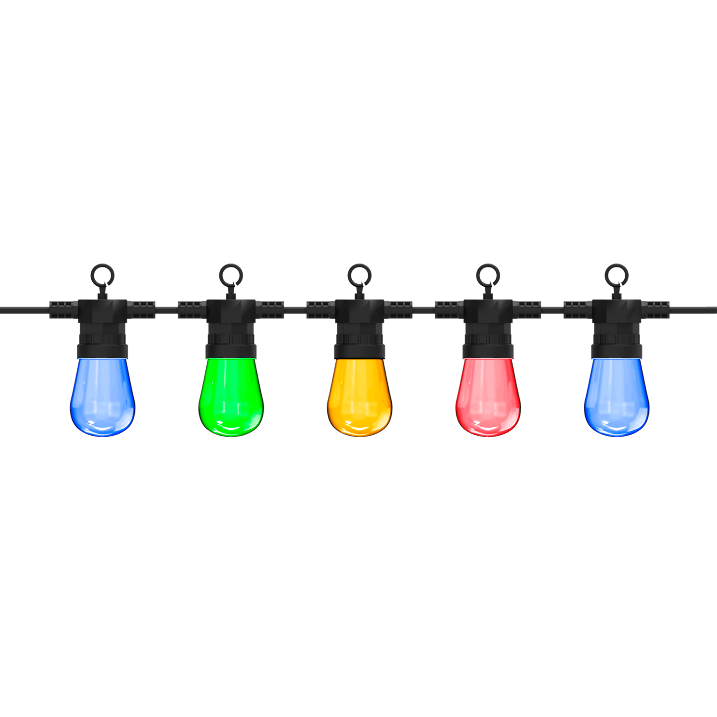 Calex Light Cord 10m - String Light for Outdoors - 10 Lamps - Colors