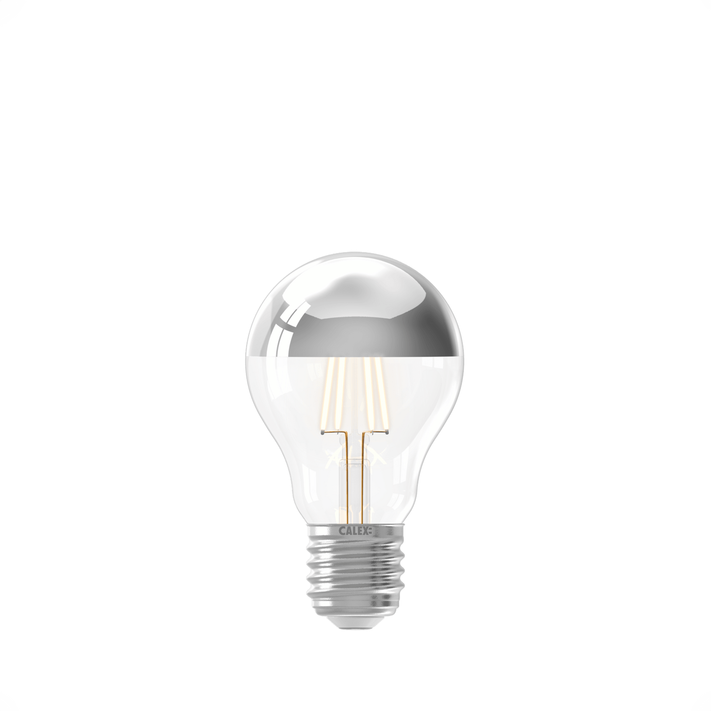 Calex Top Mirror Bulb - E27 - Filament - A60 - Chrome - 4.5W -Dimmable