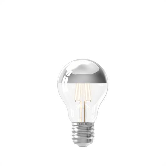 Calex Top Mirror Bulb - E27 - Filament - A60 - Chrome - 4.5W -Dimmable