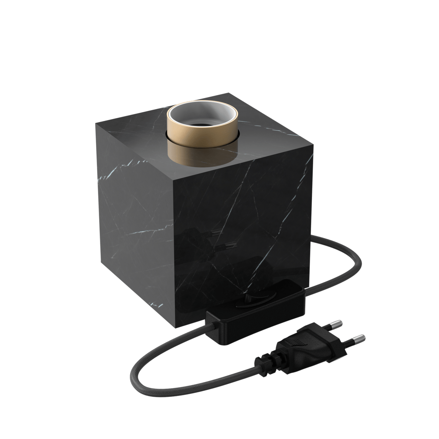 Calex Table Lamp Square - E27 - Marble - Black