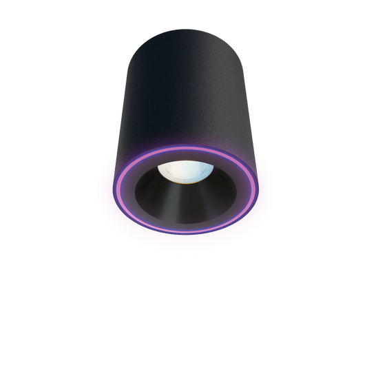 Calex Smart Halo LED Surface Spotlight - Black - RGB and Warm White