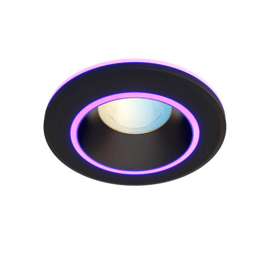 Calex Smart Halo LED Recessed Spotlight Black - RGB+Warm White - 6.5W