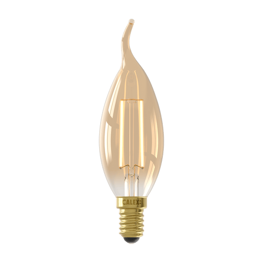 Calex Warm Filament LED Lamp - E14 - BXS35 - Gold - 3.5W - Dimmable