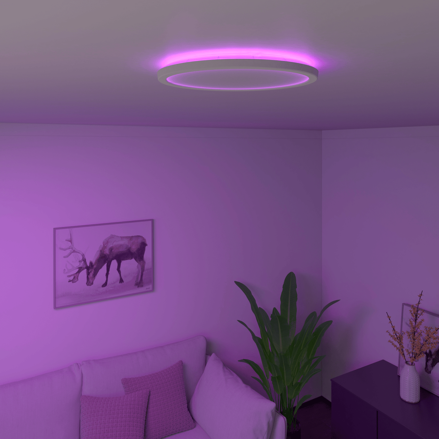 Calex Smart Halo LED Ceiling Lamp White - 30cm - RGB+Warm White - 22W