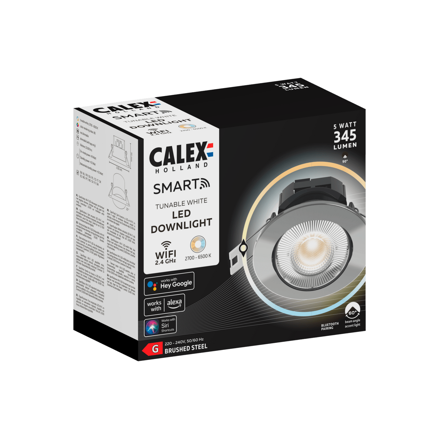 Calex Smart LED Recessed Spot - Warm White - Grey