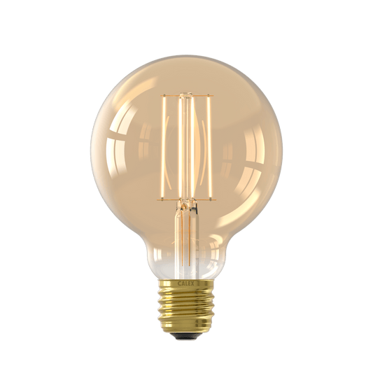 Calex Warm Filament LED Lamp - E27 - G95 - Gold - 4.5W - Dimmable