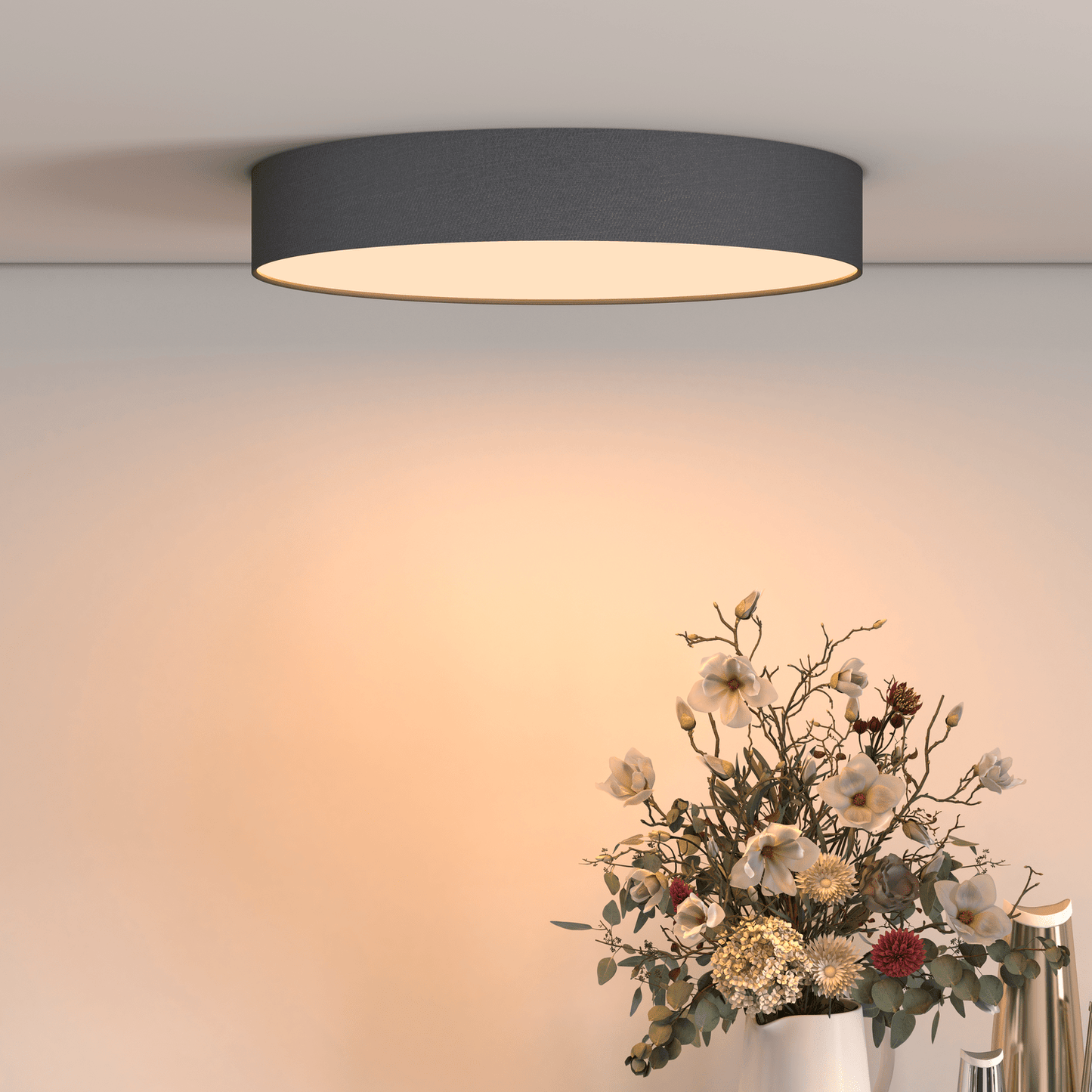 Calex Smart Ceiling Lamp 40cm - RGB+Warm White - Black