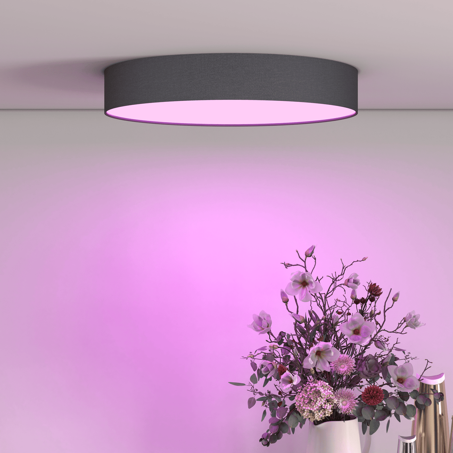 Calex Smart Ceiling Lamp 40cm - RGB+Warm White - Black