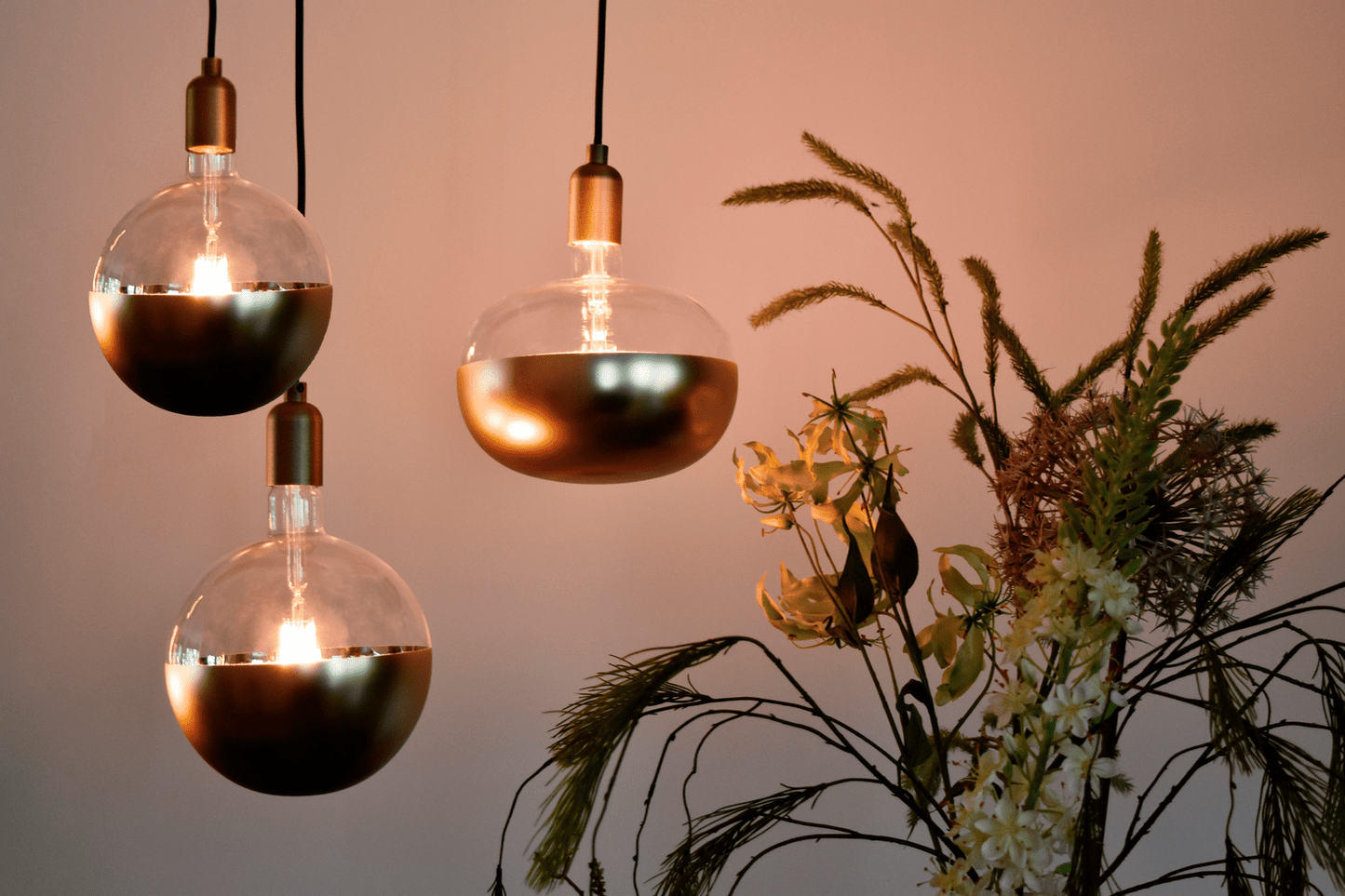 Calex Top mirror Bulb - E27 - Filament - Boden - Gold -WarmWhite- 6W