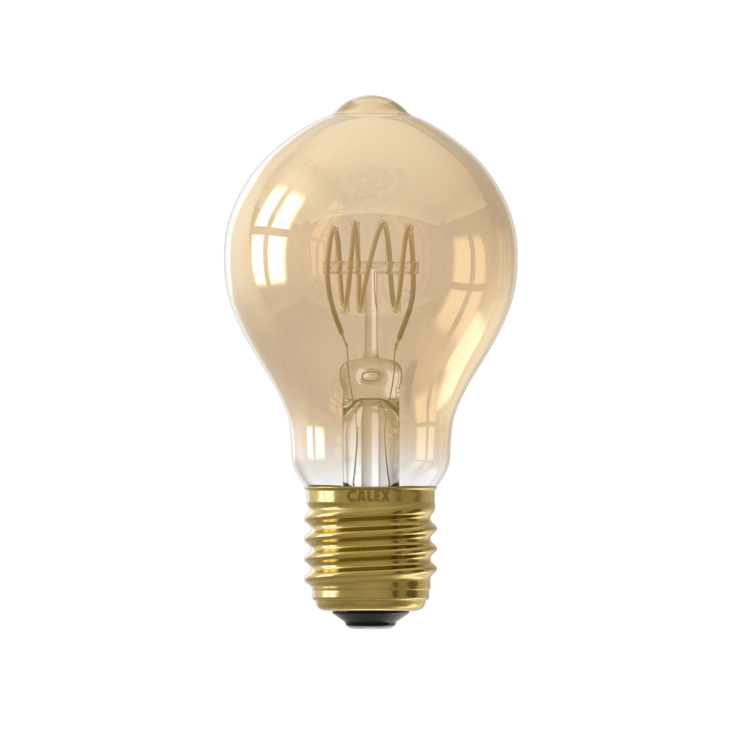 Calex Spiral Filament LED Lamp - E27 - A60 - Gold - 3.8W - Dimmable
