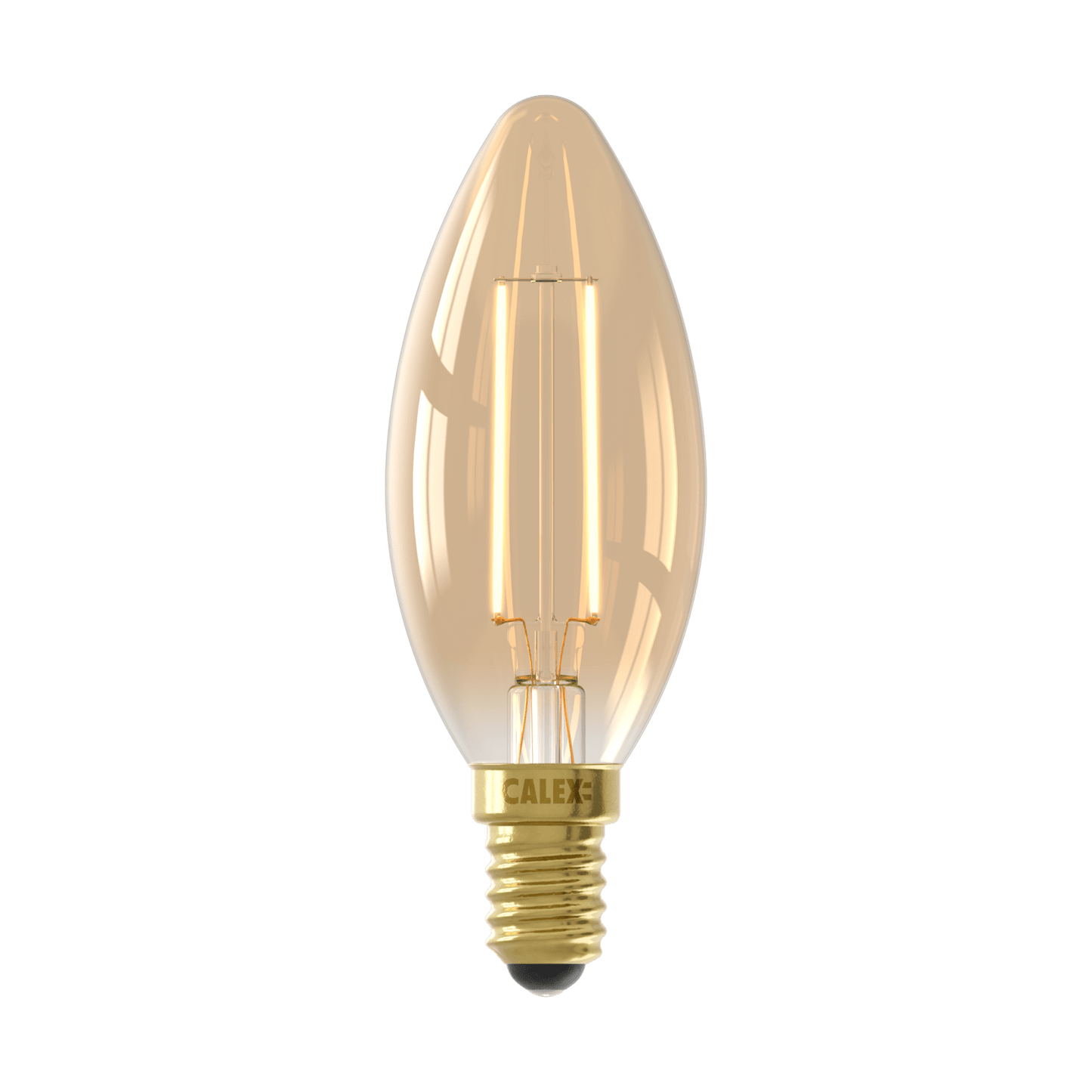 Calex Warm Filament LED Lamp - E14 - B35 - Gold - 3.5W - Dimmable