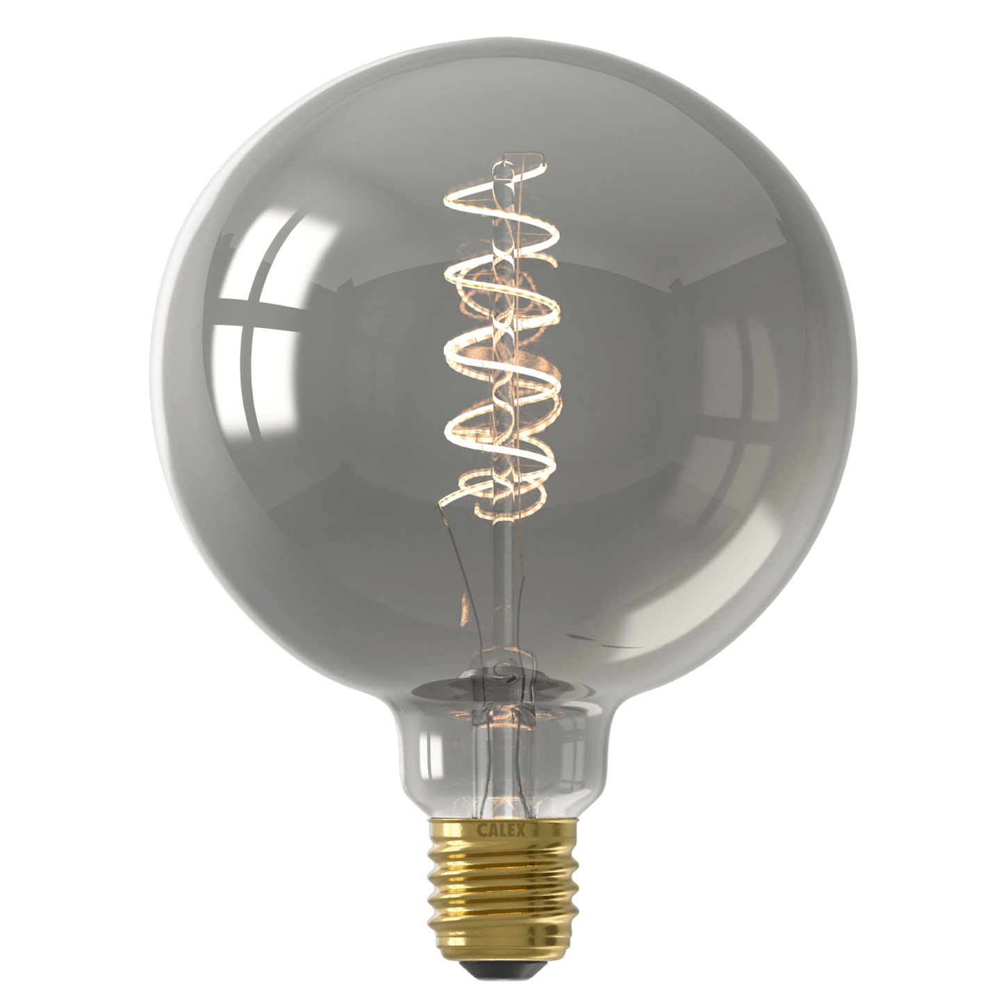 Calex Flex Filament LED Lamp - E27 - G125 - Titanium - 4W - Dimmable