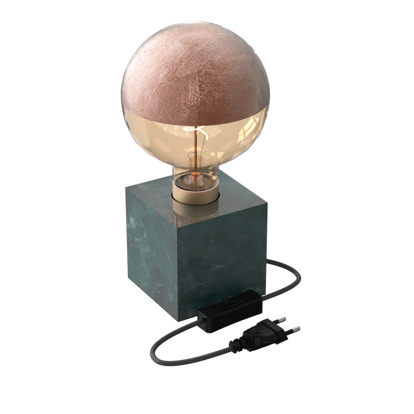 Calex Table Lamp Square - E27 - Marble - Green