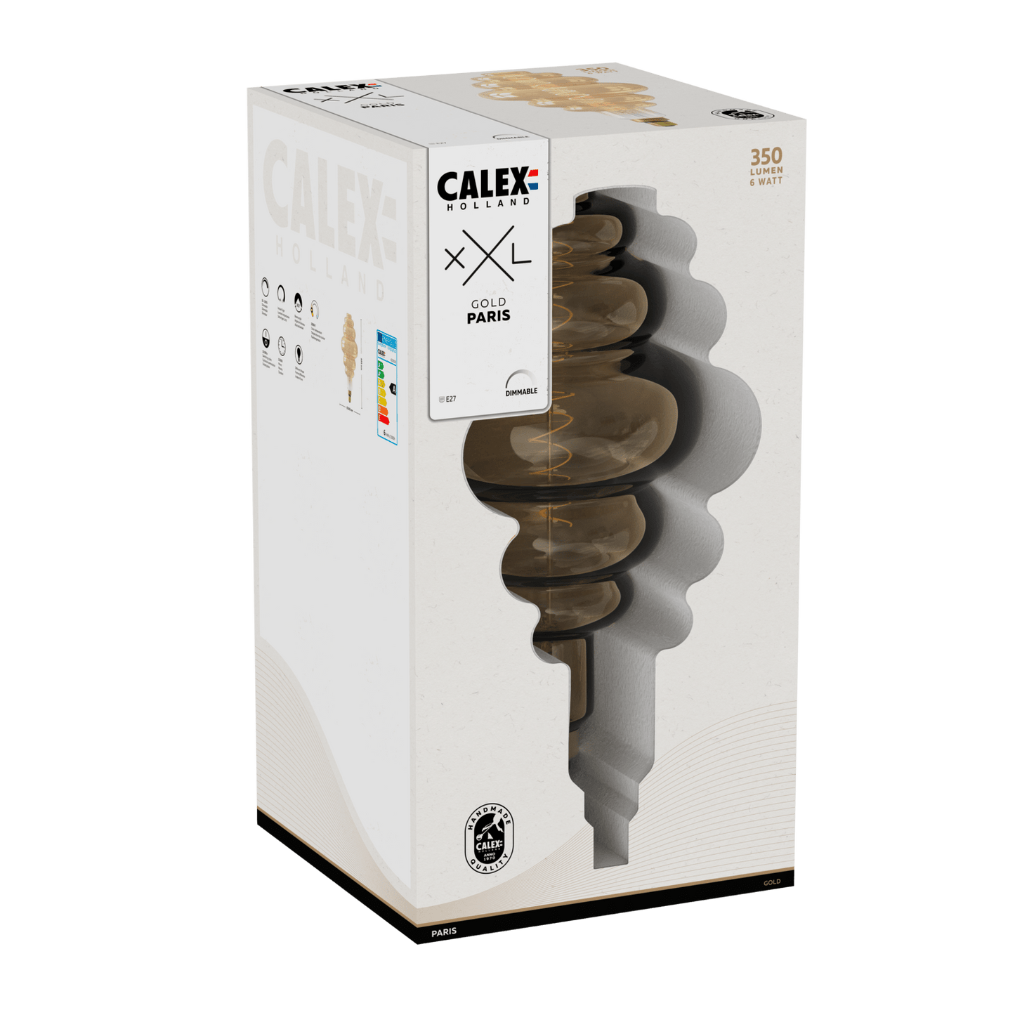 Calex XXL Paris LED Bulb Gold - E27 - 4W - Dimmable