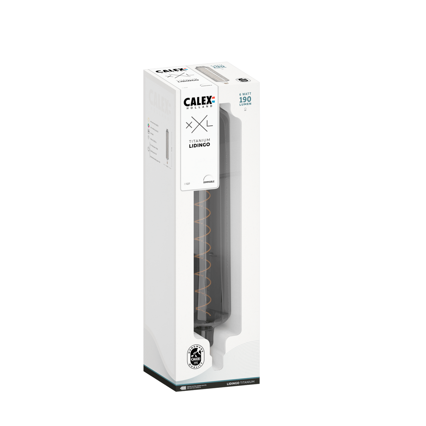 Calex XXL Lidingo LED Bulb Titanium - E27 - 6W - Dimmable