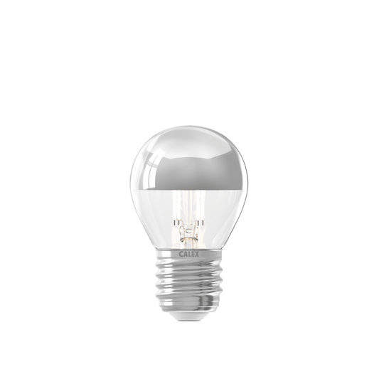 Calex Top Mirror Bulb - E27 - Filament - P45 - Chrome - 3.5W -Dimmable