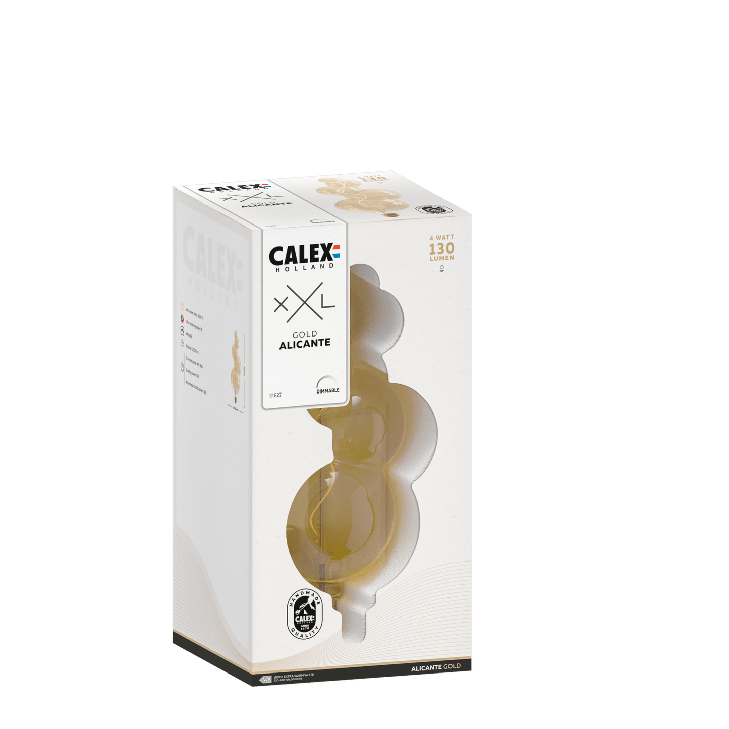 Calex XXL Alicante LED Bulb Gold - E27 - 4W - Dimmable