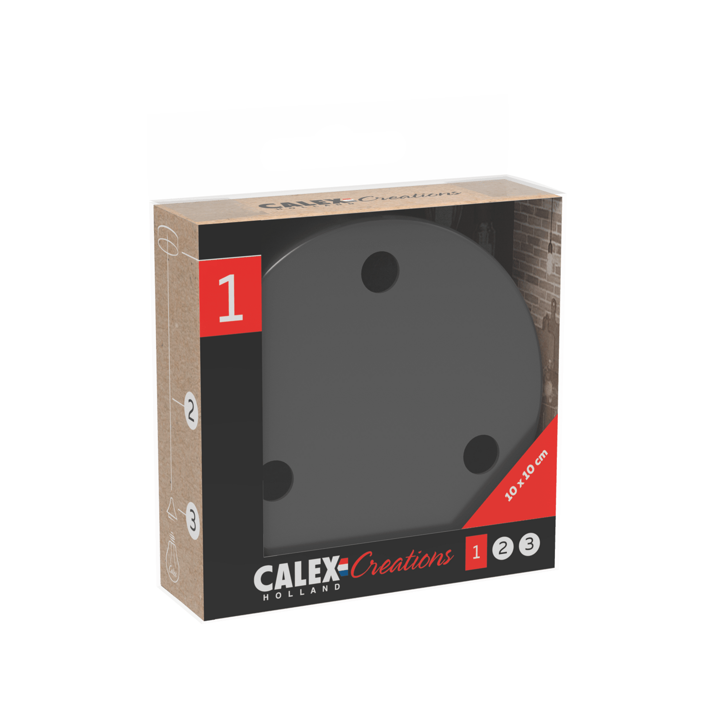 Calex Creations Ceiling plate - Black - 3 holes