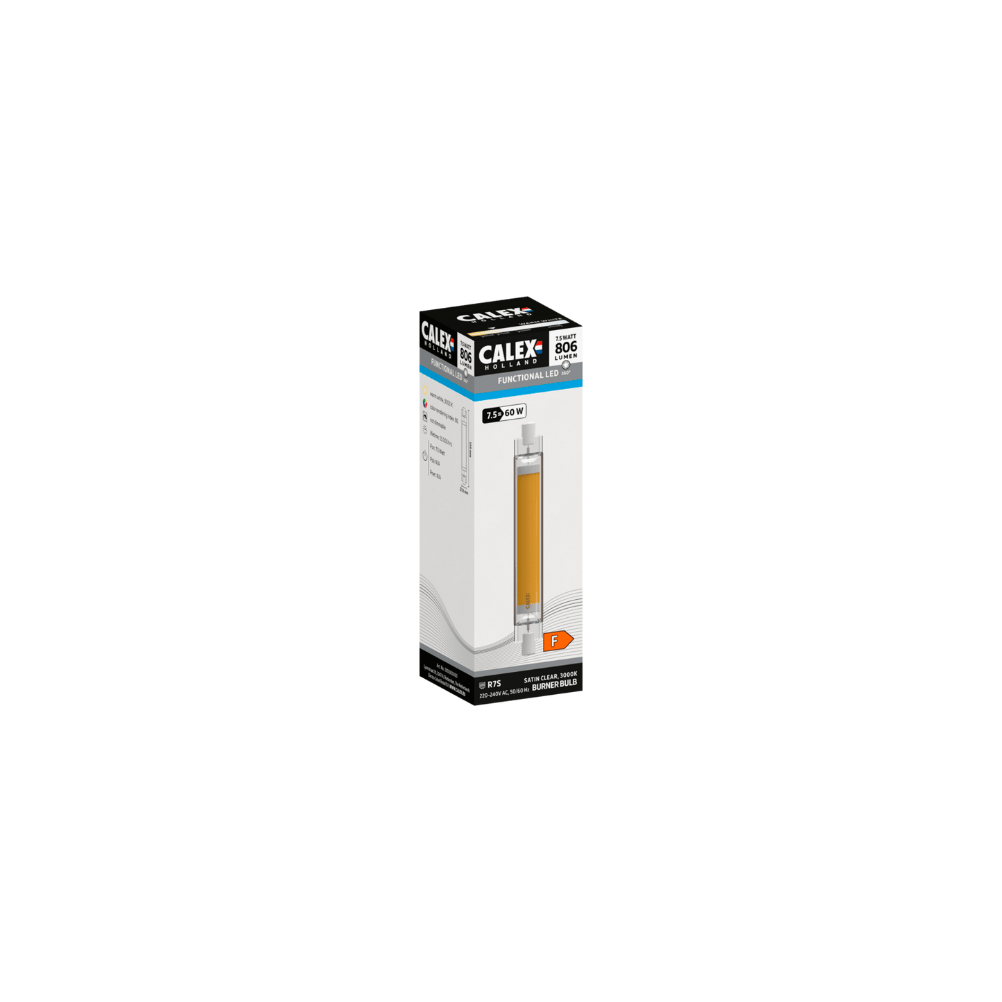 Calex SMD Burner LED Lamp - R7s - Clear - 7.5W