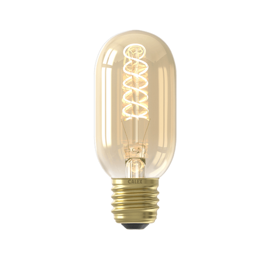 Calex Spiral Filament LED Lamp - E27 - T45 - Gold - 3.8W - Dimmable