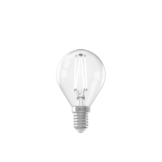 Calex Filament LED Lamp - E14 - P45 - Clear - 4.5W - Dimmable