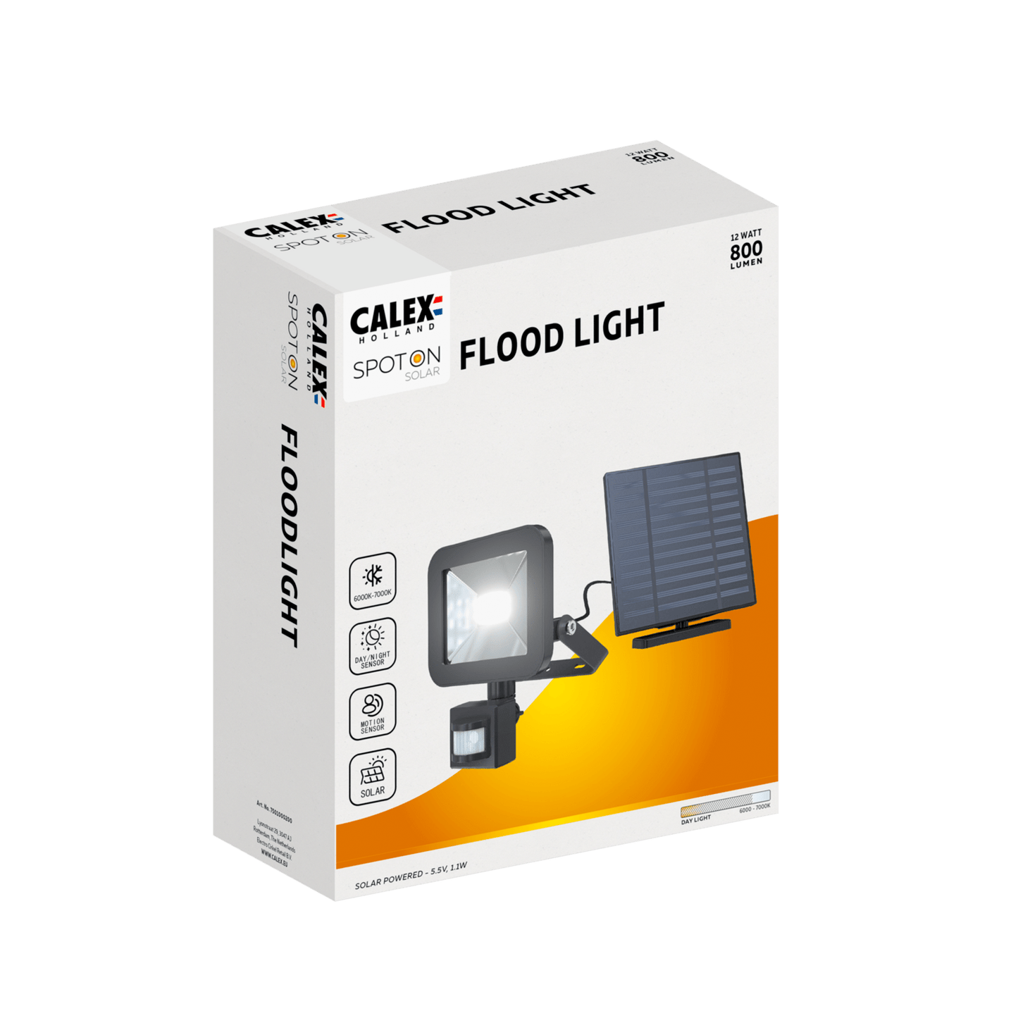 Calex Spot On Flood Light - Wireless - Outdoor - incl Solar Panel