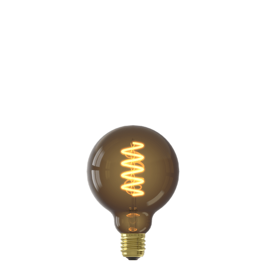 Calex Spiral Filament LED Lamp - E27 - G95 - Natural - 4W - Dimmable