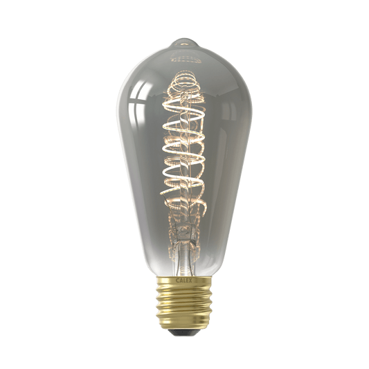 Calex Flex Filament LED Lamp - E27 - ST64 - Titanium - 4W - Dimmable