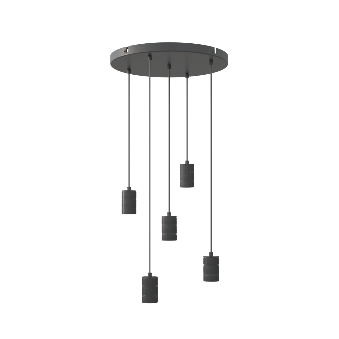 Calex Pendant Light - 5x E27 - Black - 50cm