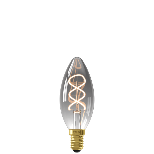 Calex Flex Filament LED Lamp - E14 - B35 - Titanium - 4W - Dimmable