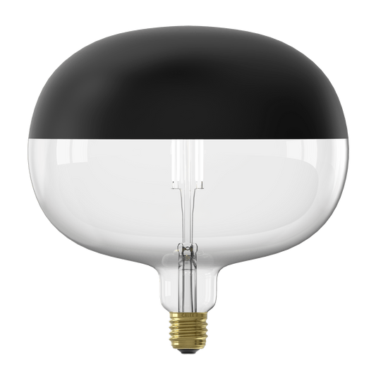 Calex Top mirror Bulb - E27 - Filament - Boden - Black - WarmWhite- 6W