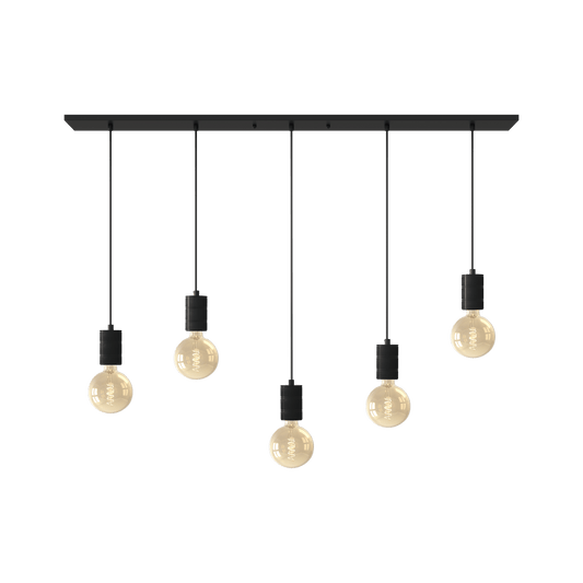 Calex Hanging Lamp - 5x E27 - 14 x 130 cm - Black