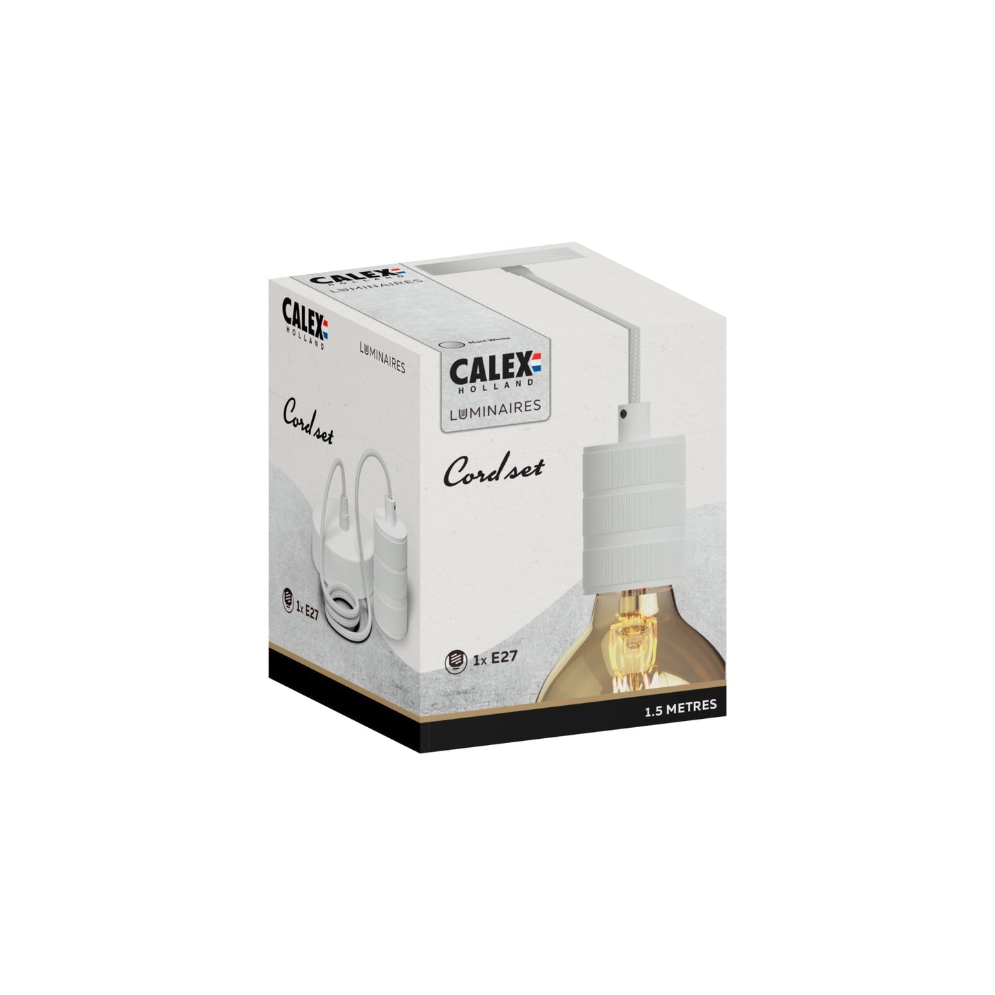 Calex Pendant Light - E27 - White - Excluded Light Source