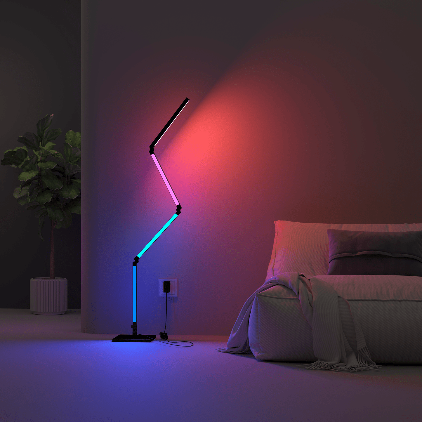 Calex Multifunctional Smart Floor Lamp - RGB+Warm White