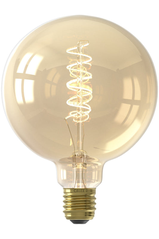 Calex Flex Filament LED Lamp - E27 -G125- Gold - 5.5W - 3 step dimming