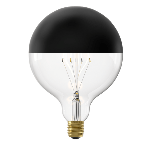 Calex Top mirror Bulb - E27 - Filament - G125 - Black - WarmWhite - 4W