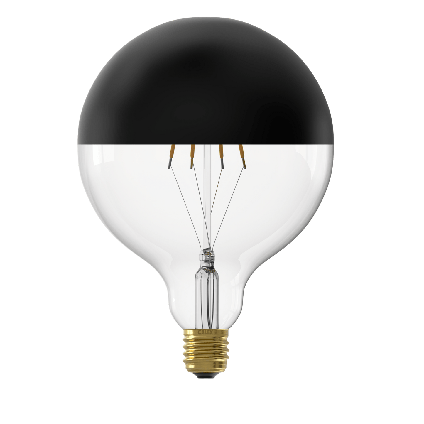 Calex Top mirror Bulb - E27 - Filament - G125 - Black - WarmWhite - 4W