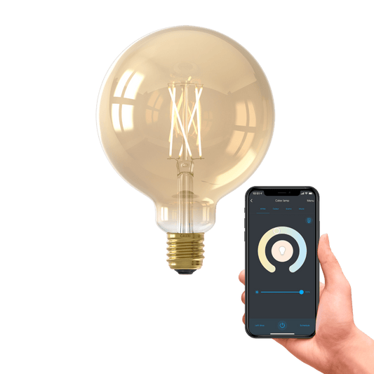Calex Smart LED Bulb - E27 - Filament - G125 - Gold - Warm White - 7W