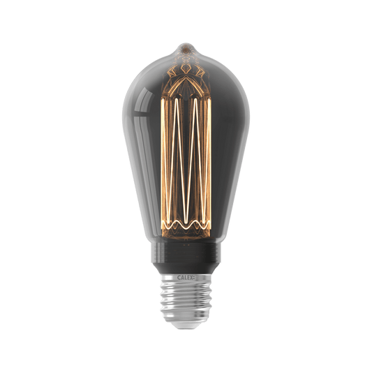 Calex Crown LED Bulb - E27 - ST64 - Titanium - 3.5W - Dimmable