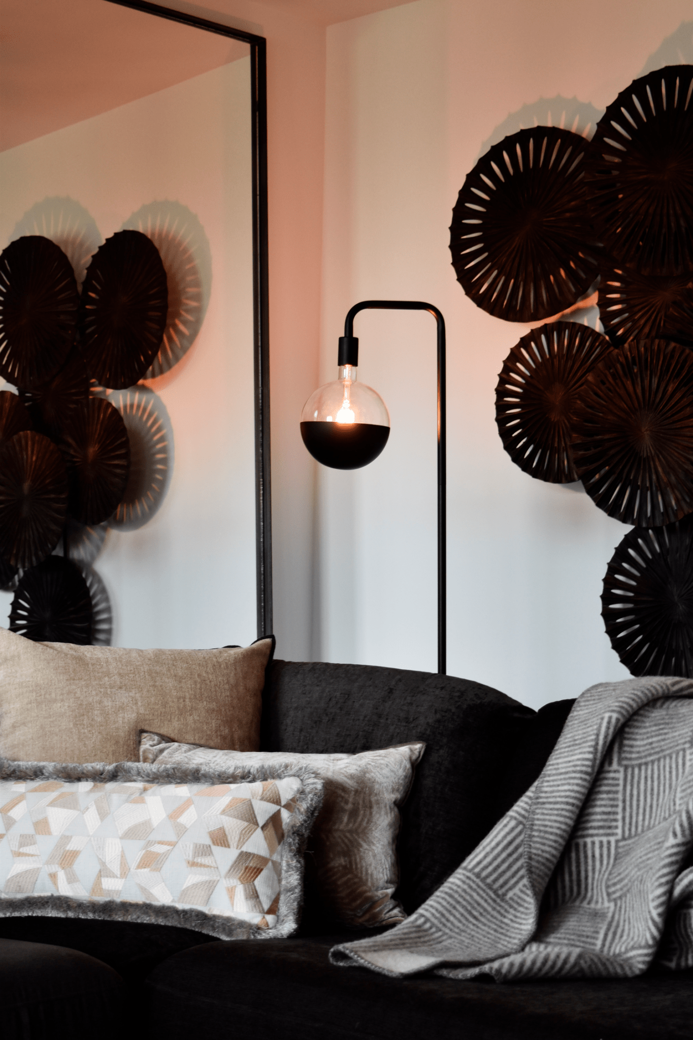 Calex Top mirror Bulb - E27 - Filament - Kalmar - Black -WarmWhite- 6W