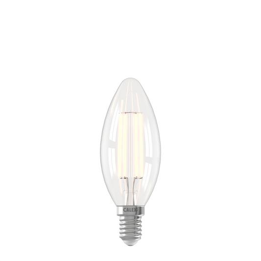Calex Smart LED Bulb - E14 - Filament - B35 - Clear - WarmWhite - 4.9W