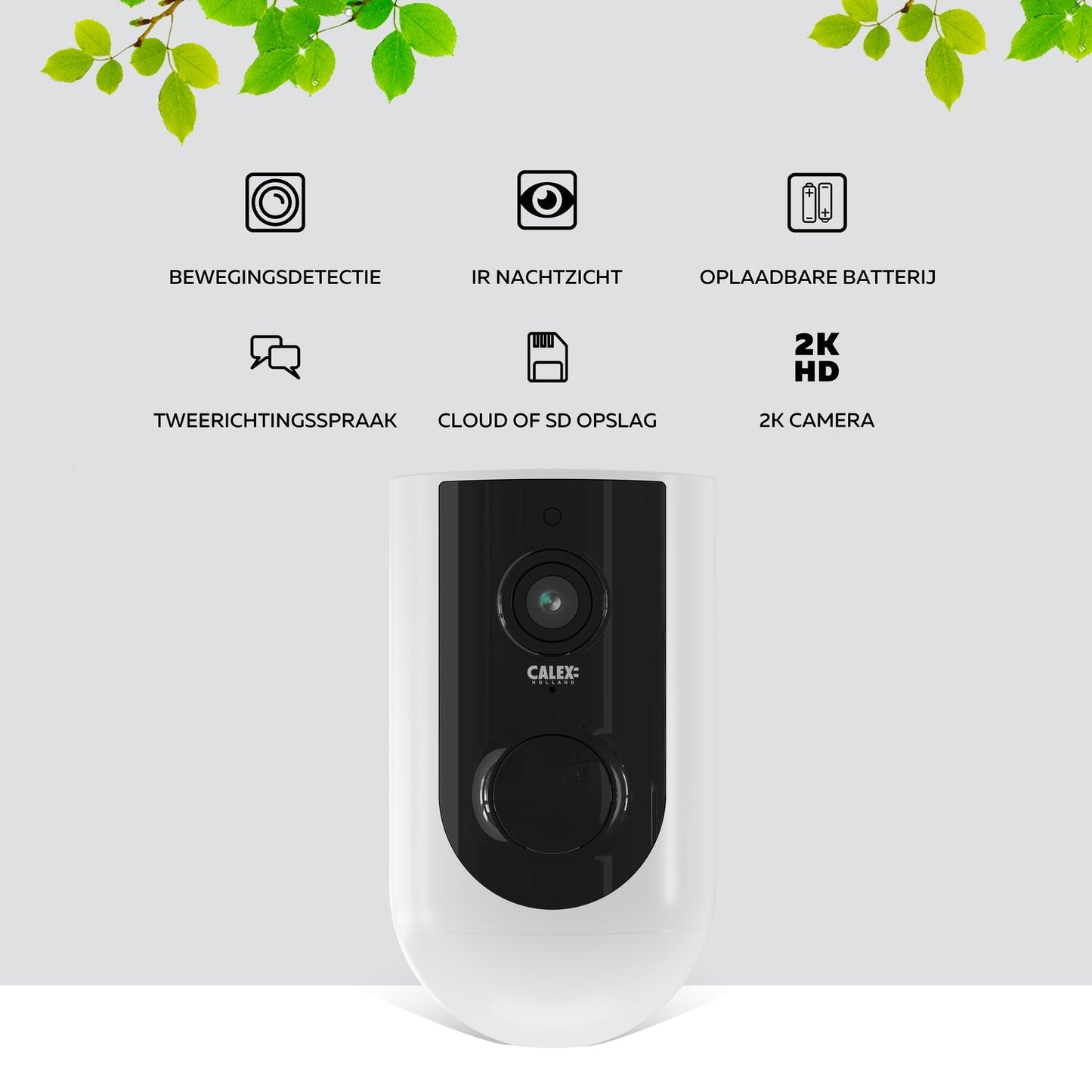 Calex Smart Security Camera Wireless - for Outdoors - 2K