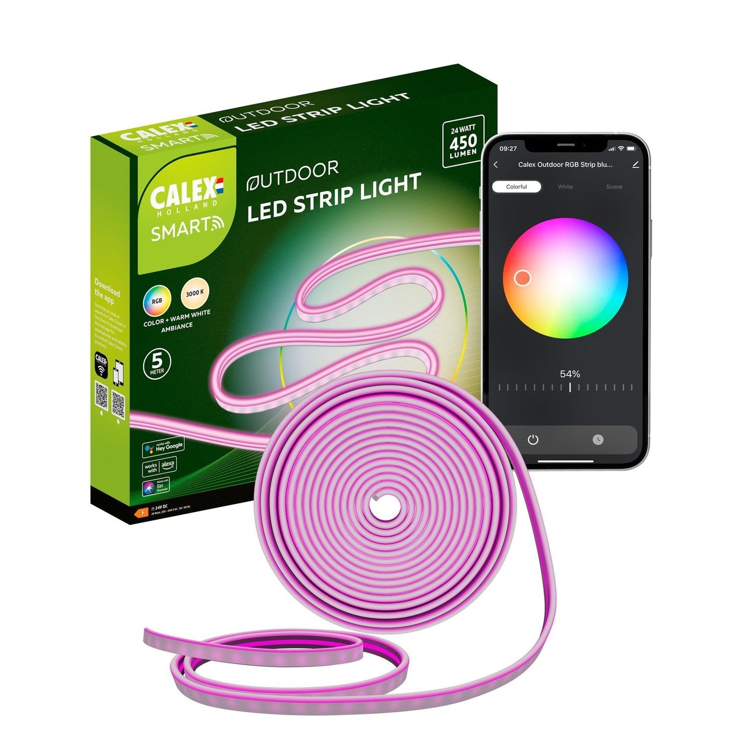 Calex Smart LED Strip 5 meters - Garden Lighting - RGB+Warm White